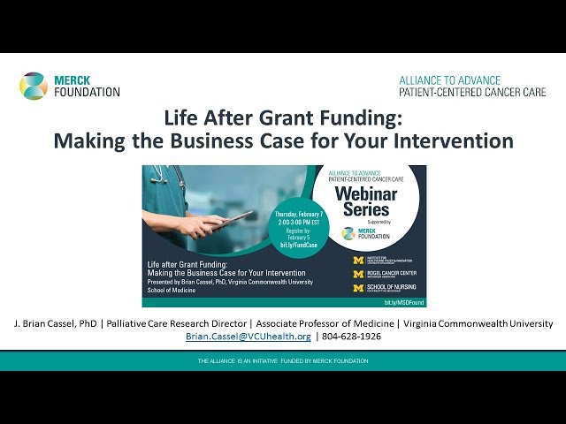 Life After Grant Funding: Making the Business Case for Your Intervention